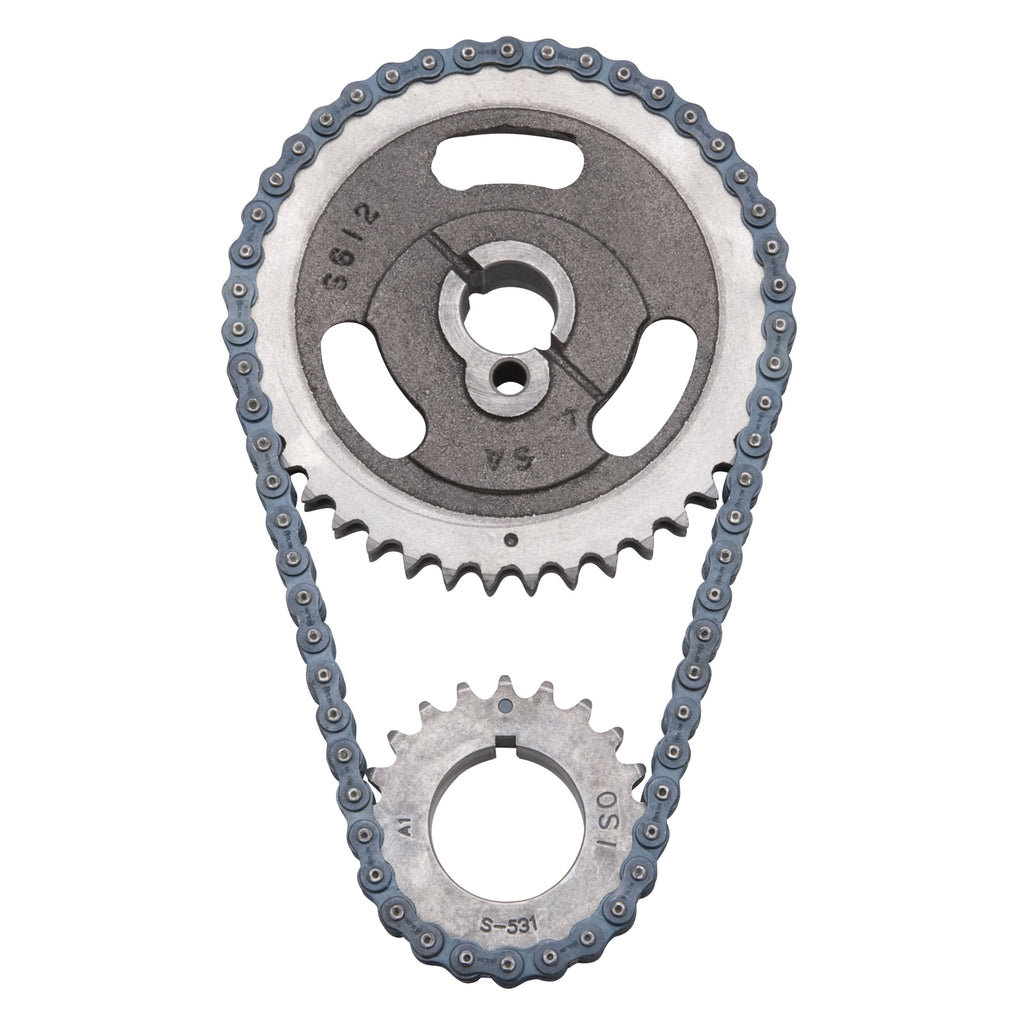 Edelbrock 7814 Performer-Link Adjustable True-Roller Timing Chain Set for Select Ford Bronco, Ford Country Squire, Ford E-150 Econoline, Ford E-150 Econoline Club Wagon, Ford E-250 Econoline, Ford E-250 Econoline Club Wagon, Ford E-350 Econoline, Ford