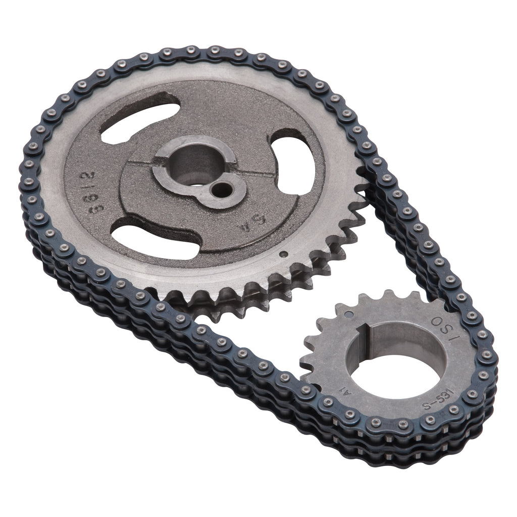 Edelbrock 7814 Performer-Link Adjustable True-Roller Timing Chain Set for Select Ford Bronco, Ford Country Squire, Ford E-150 Econoline, Ford E-150 Econoline Club Wagon, Ford E-250 Econoline, Ford E-250 Econoline Club Wagon, Ford E-350 Econoline, Ford