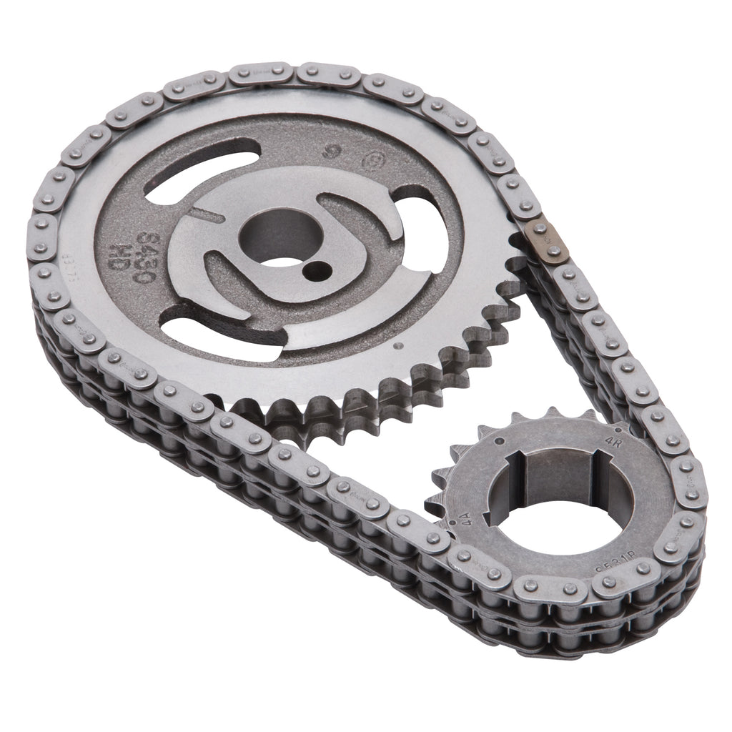 Edelbrock 7820 Performer-Link Adjustable True-Roller Timing Chain Set for Select Ford 300, Ford Bronco, Ford Country Sedan, Ford Country Squire, Ford Custom, Ford Custom 500, Ford E-100 Econoline, Ford E-100 Econoline Club Wagon, Ford E-150 Econoline,