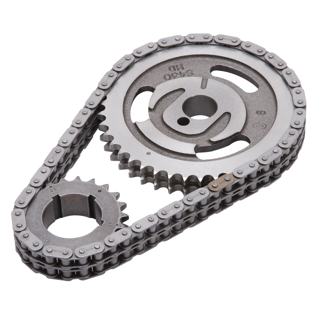Edelbrock 7820 Performer-Link Adjustable True-Roller Timing Chain Set for Select Ford 300, Ford Bronco, Ford Country Sedan, Ford Country Squire, Ford Custom, Ford Custom 500, Ford E-100 Econoline, Ford E-100 Econoline Club Wagon, Ford E-150 Econoline,