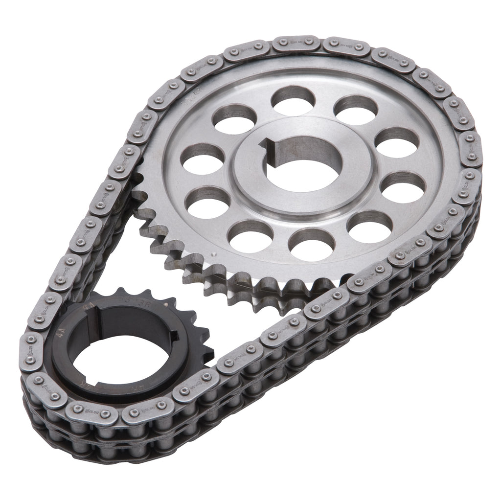 Edelbrock 7828 Performer-Link Adjustable True-Roller Timing Chain Set for Select Buick Century, Buick LeSabre, Buick Regal, Buick Skyhawk, Buick Skylark, Buick Special, Buick Sportwagon, Oldsmobile Cutlass, Oldsmobile Cutlass Supreme, Oldsmobile Delta