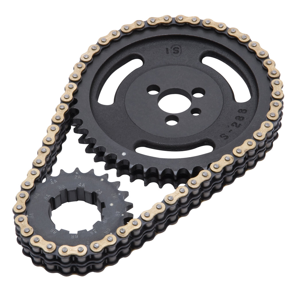 Edelbrock 7880 Victor-Link Adjustable True-Roller Timing Chain Set for Select Avanti II, Buick Century, Buick Commercial Chassis, Buick LeSabre, Buick Regal, Buick Roadmaster, Buick Skylark, Checker Aerobus, Checker Deluxe, Checker Marathon, Checker