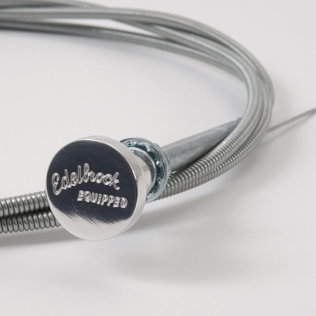 Edelbrock 8013 Universal Carburetor Choke Cable with Polished Knob