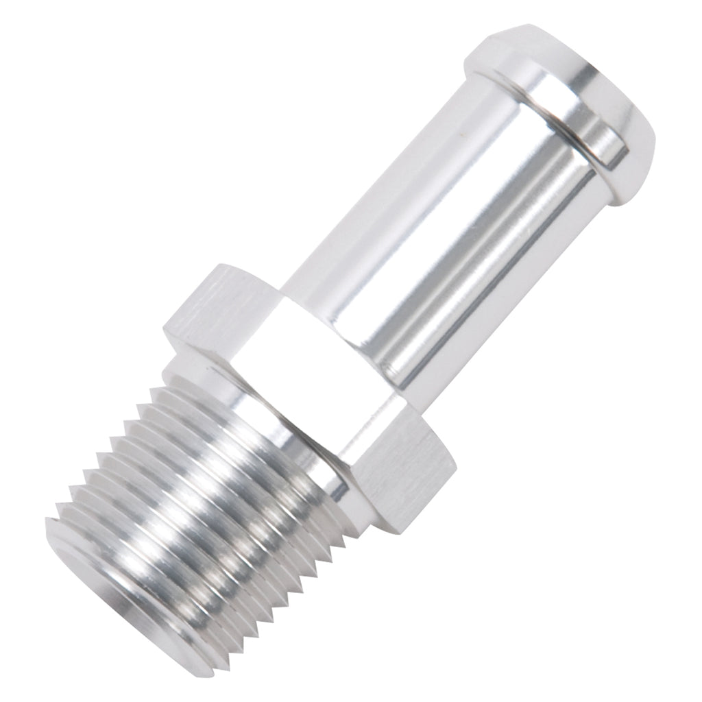 Edelbrock 8115 Heater Hose End Fitting - Straight with 3/8" NPT and 1/2" Barb.