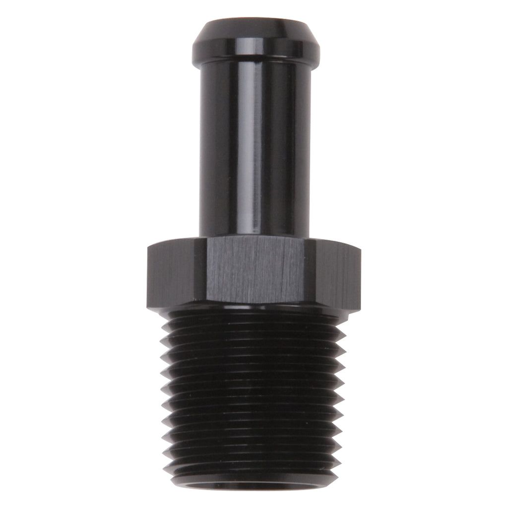 Edelbrock 8119 Heater Hose End Fitting - Straight with 1/2" NPT and 1/2" Barb.