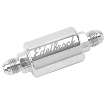 Load image into Gallery viewer, Edelbrock 8129 High Flow Billet Aluminum Fuel Filter in Polished Finish