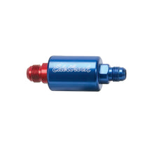 Load image into Gallery viewer, Edelbrock 8130 High Flow Billet Aluminum Fuel Filter in Blue Finish