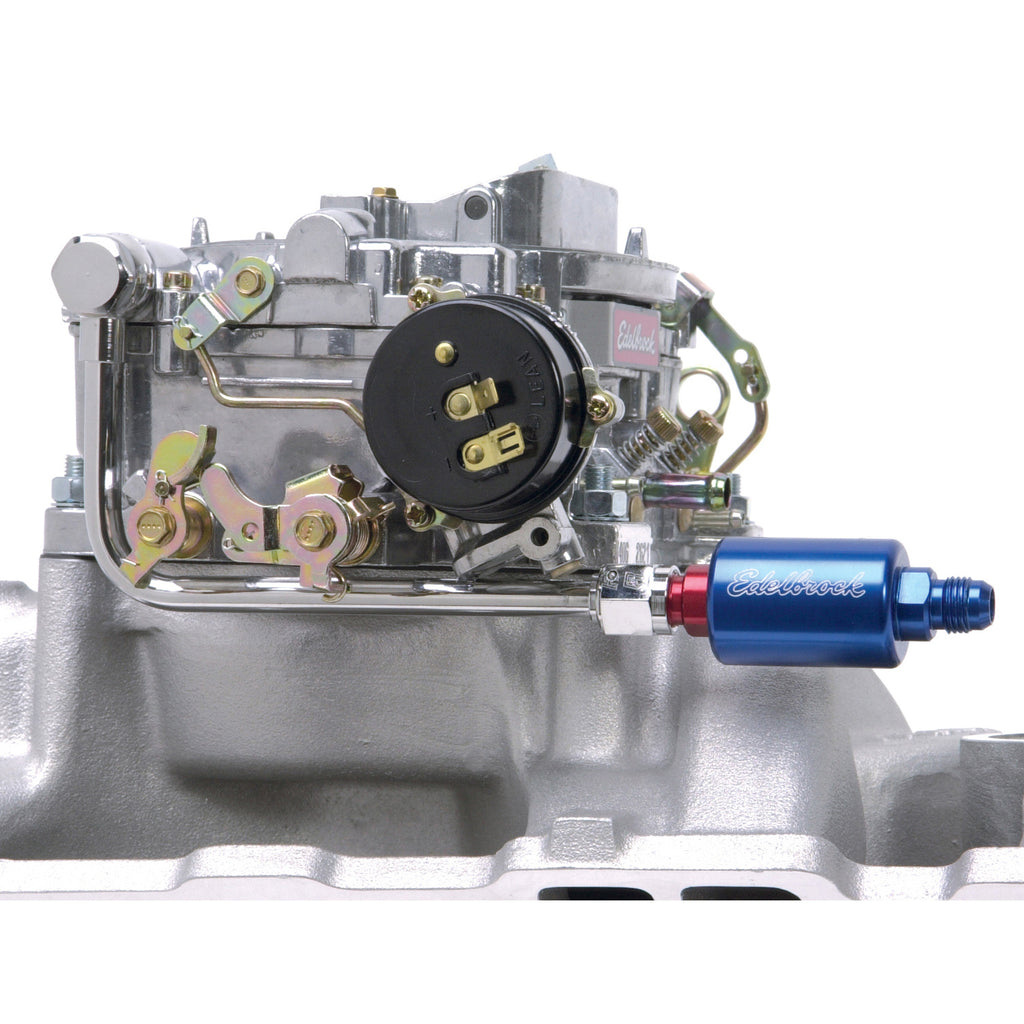 Edelbrock 8134 Chromed Steel Fuel Line & Filter Kit Fo Eps Carbs.