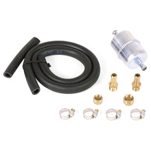 Load image into Gallery viewer, Edelbrock 8135 Universal Single-Feed Fuel Hose And Filter Kit (Fits 5/16" Or 3/8" Lines)