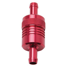 Load image into Gallery viewer, Edelbrock 8139 3" Aluminum Street Fuel Filter in Red Finish