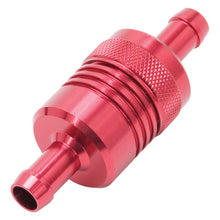 Load image into Gallery viewer, Edelbrock 8139 3" Aluminum Street Fuel Filter in Red Finish