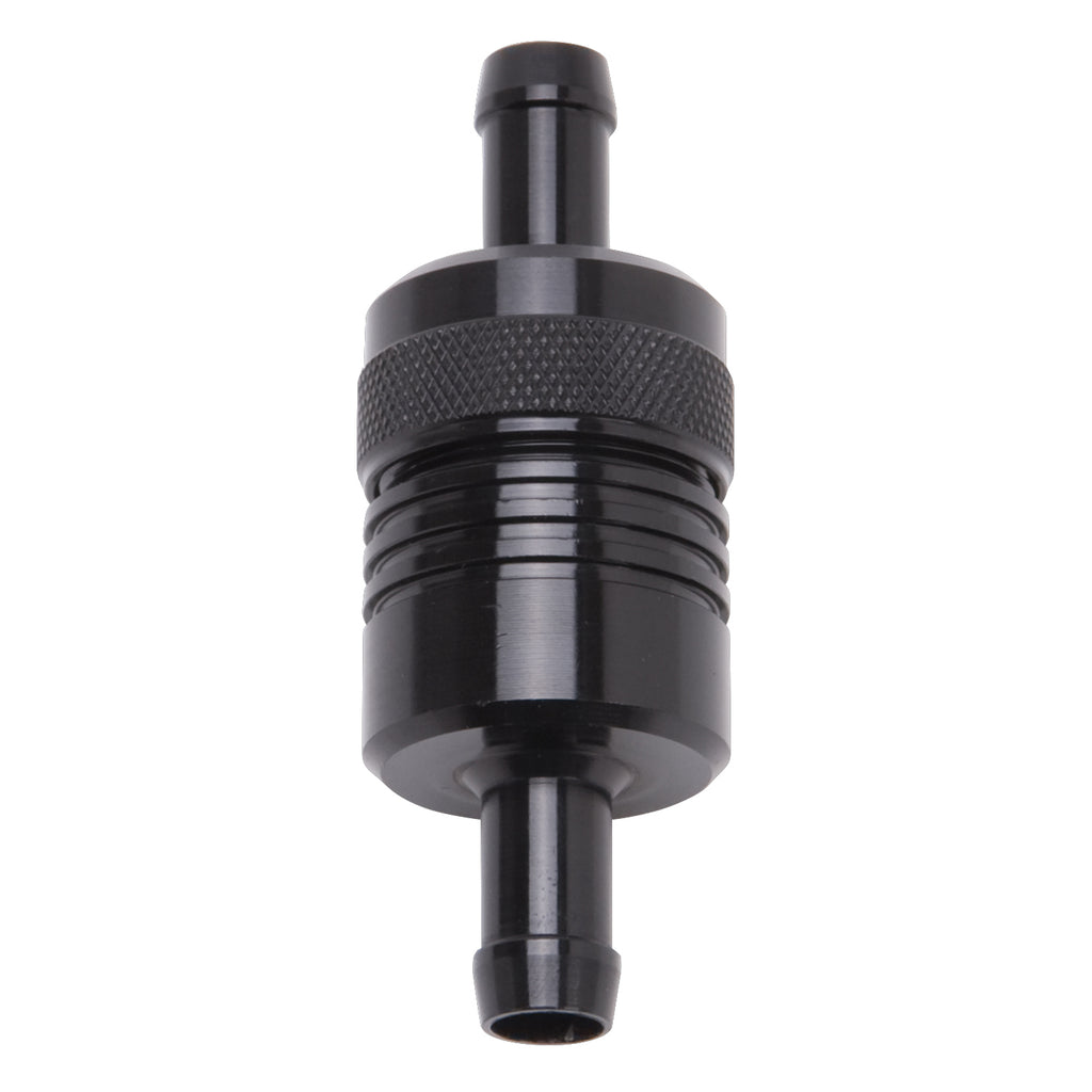Edelbrock 8157 3" Aluminum Street Fuel Filter in Black Finish
