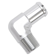 Load image into Gallery viewer, Edelbrock 8166 Heater Hose End Fitting - 90Â° with 1/2" NPT and 3/4" Barb.