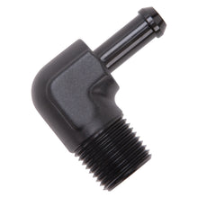 Load image into Gallery viewer, Edelbrock 8169 Heater Hose End Fitting - 90Â° with 1/2" NPT and 3/8" Barb.