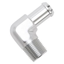 Load image into Gallery viewer, Edelbrock 8179 Heater Hose End Fitting - 90Â° with 1/2" NPT and 5/8" Barb.