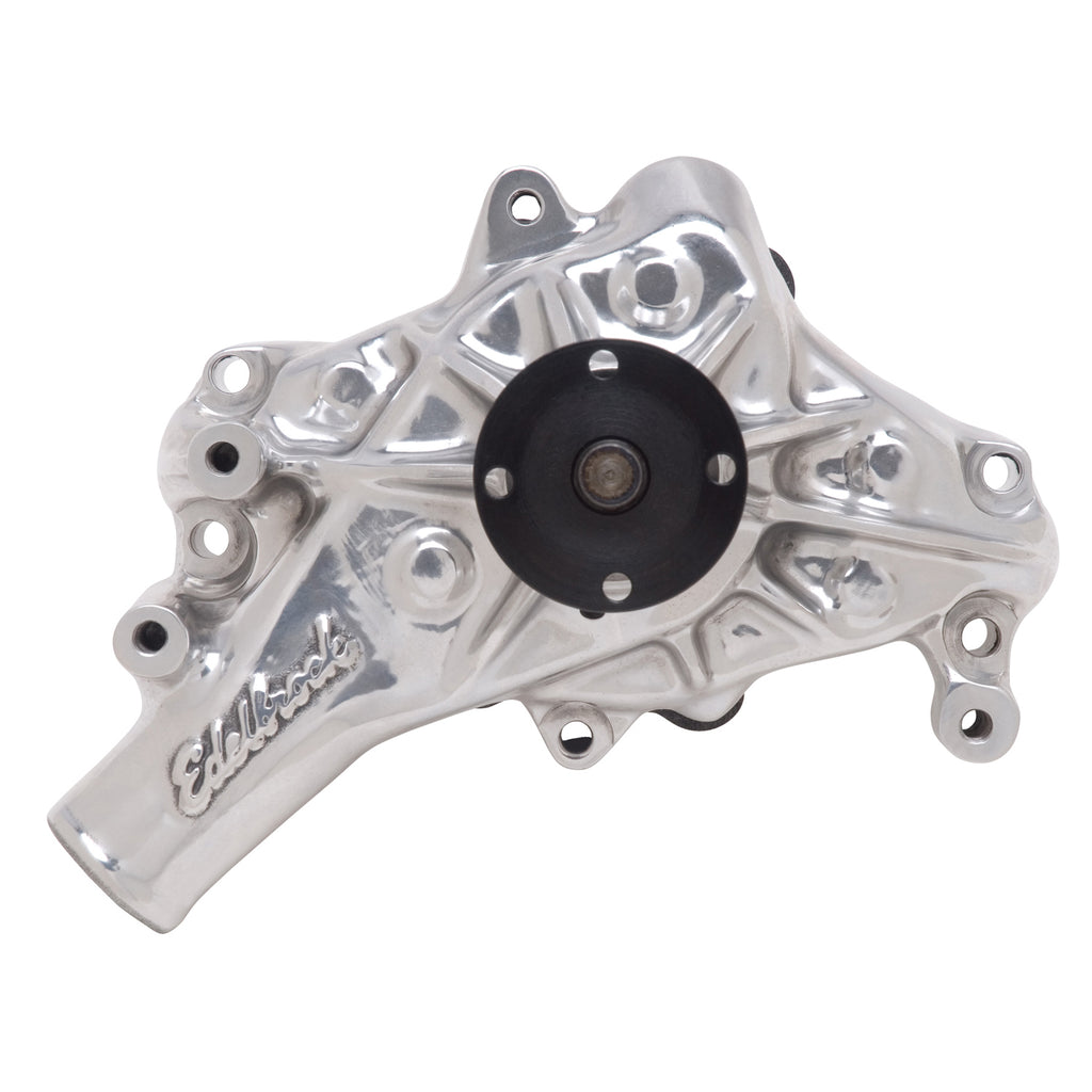 Edelbrock 8821 Water Pump for Small-Block Chevy in Polished Finish (Long) for Select Buick Century, Buick LeSabre, Buick Regal, Buick Skylark, Chevrolet Bel Air, Chevrolet Biscayne, Chevrolet Blazer, Chevrolet Brookwood, Chevrolet C10, Chevrolet C10