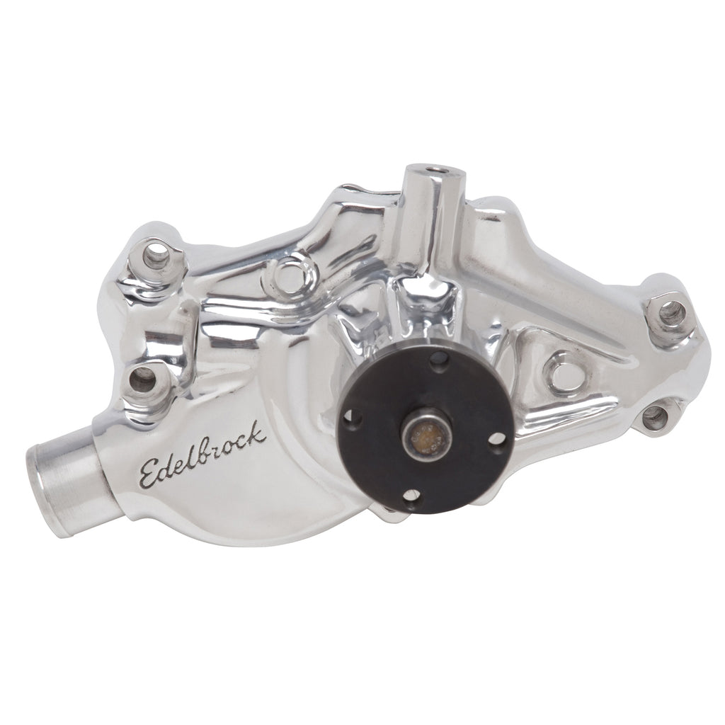 Edelbrock 8825 Water Pump for Small-Block 1984-91 350 Corvettes in Polished Finish (Short) for Select Chevrolet Corvette