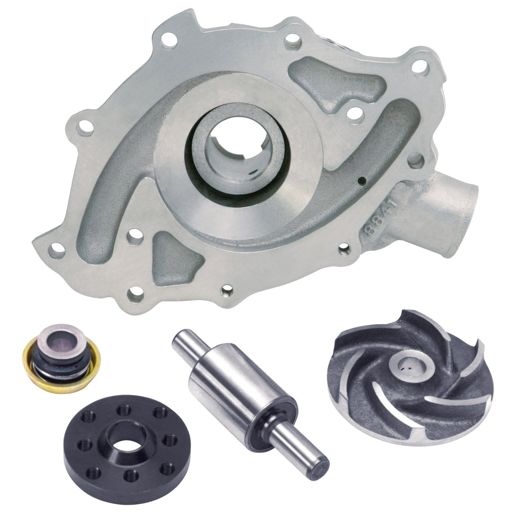 Edelbrock 8841 Water Pump for Small-Block Ford in Satin Finish for Select Ford Bronco, Ford Country Sedan, Ford Country Squire, Ford Custom, Ford Custom 500, Ford E-100 Econoline, Ford E-200 Econoline, Ford E-300 Econoline, Ford F-100, Ford Fairlane,