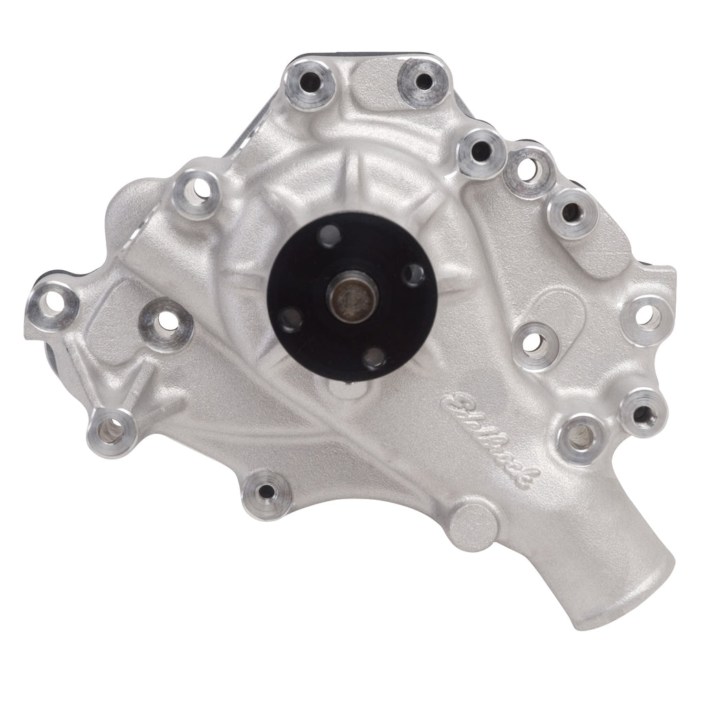 Edelbrock 8843 Water Pump for Small-Block Ford 351W in Satin Finish for Select Ford Bronco, Ford Country Sedan, Ford Country Squire, Ford Custom, Ford Custom 500, Ford E-100 Econoline, Ford E-100 Econoline Club Wagon, Ford E-150 Econoline, Ford E-150