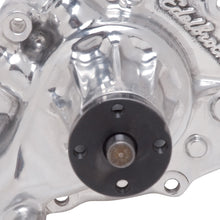 Load image into Gallery viewer, Edelbrock 8847 Water Pump Ford 1965-67 289 cid Polished for Select Ford Bronco, Ford Country Sedan, Ford Country Squire, Ford Custom, Ford Custom 500, Ford Fairlane, Ford Falcon, Ford Falcon Sedan Delivery, Ford Galaxie, Ford Galaxie 500, Ford LTD, Ford