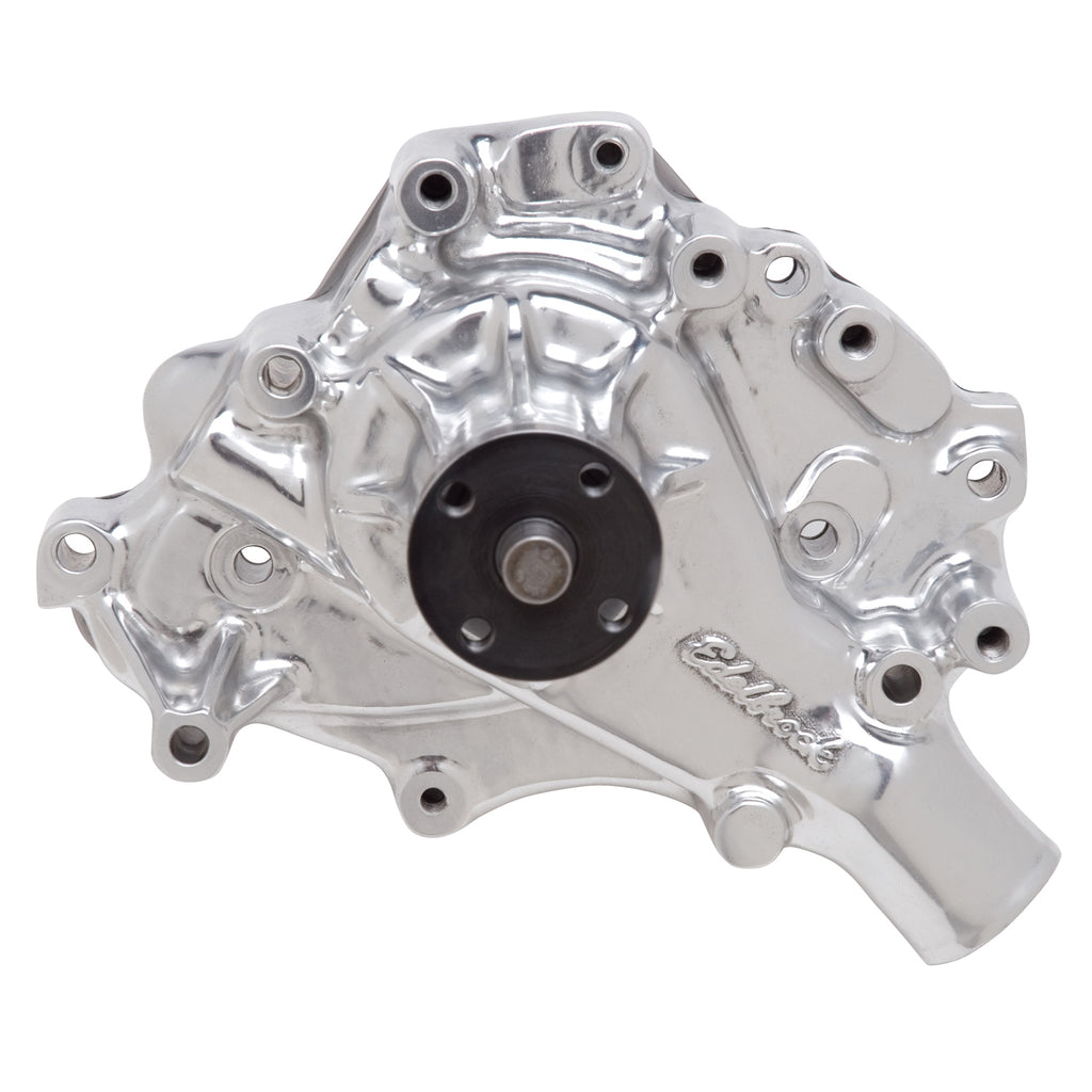 Edelbrock 8848 Water Pump for Small-Block Ford 351W in Polished Finish for Select Ford Bronco, Ford Country Sedan, Ford Country Squire, Ford Custom, Ford Custom 500, Ford E-100 Econoline, Ford E-100 Econoline Club Wagon, Ford E-150 Econoline, Ford E-150