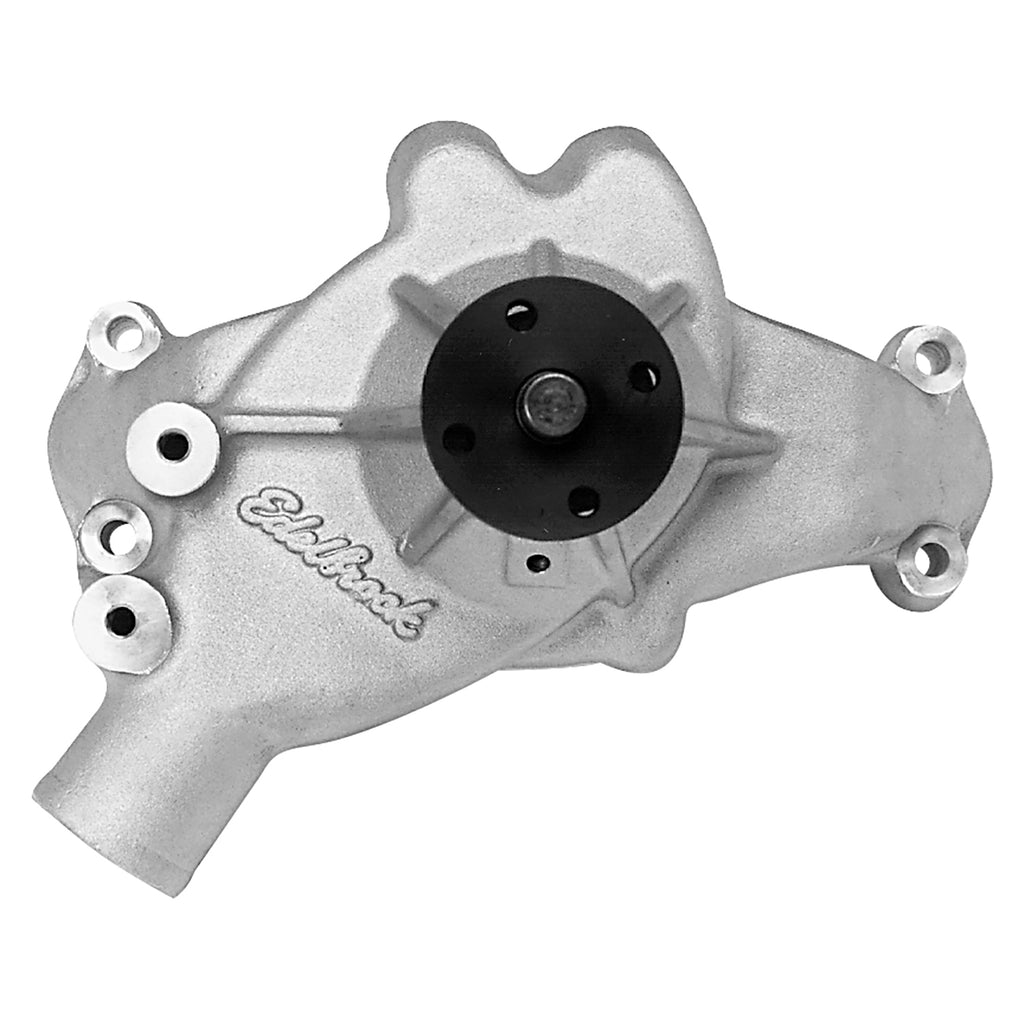 Edelbrock 8853 Water Pump for 1988 and later C/K pickups in Satin Finish for Select Chevrolet C2500, Chevrolet C3500, Chevrolet K2500, Chevrolet K3500, Chevrolet R30, Chevrolet R3500, Chevrolet V30, Chevrolet V3500, GMC C2500, GMC C3500, GMC K2500, GMC