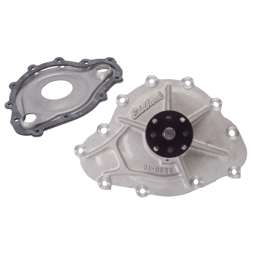 Edelbrock 8856 Water Pump for Pontiac, Standard Rotation in Satin Finish for Select Buick LeSabre, Oldsmobile 98, Oldsmobile Custom Cruiser, Pontiac Bonneville, Pontiac Catalina, Pontiac Executive, Pontiac Firebird, Pontiac GTO, Pontiac Grand Am, Pontiac