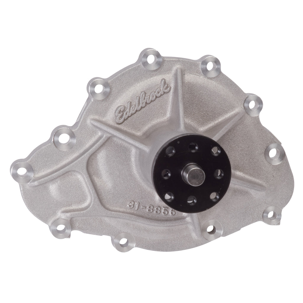 Edelbrock 8856 Water Pump for Pontiac, Standard Rotation in Satin Finish for Select Buick LeSabre, Oldsmobile 98, Oldsmobile Custom Cruiser, Pontiac Bonneville, Pontiac Catalina, Pontiac Executive, Pontiac Firebird, Pontiac GTO, Pontiac Grand Am, Pontiac
