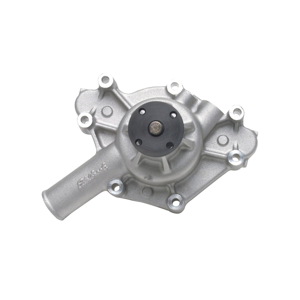 Edelbrock 8877 Water Pump Chrysler 1969-85 318/ 360 in Satin Finish for Select Chrysler Cordoba, Chrysler LeBaron, Chrysler New Yorker, Chrysler Newport, Chrysler Town & Country, Dodge A100, Dodge Aspen, Dodge B100, Dodge B100 Van, Dodge B150, Dodge
