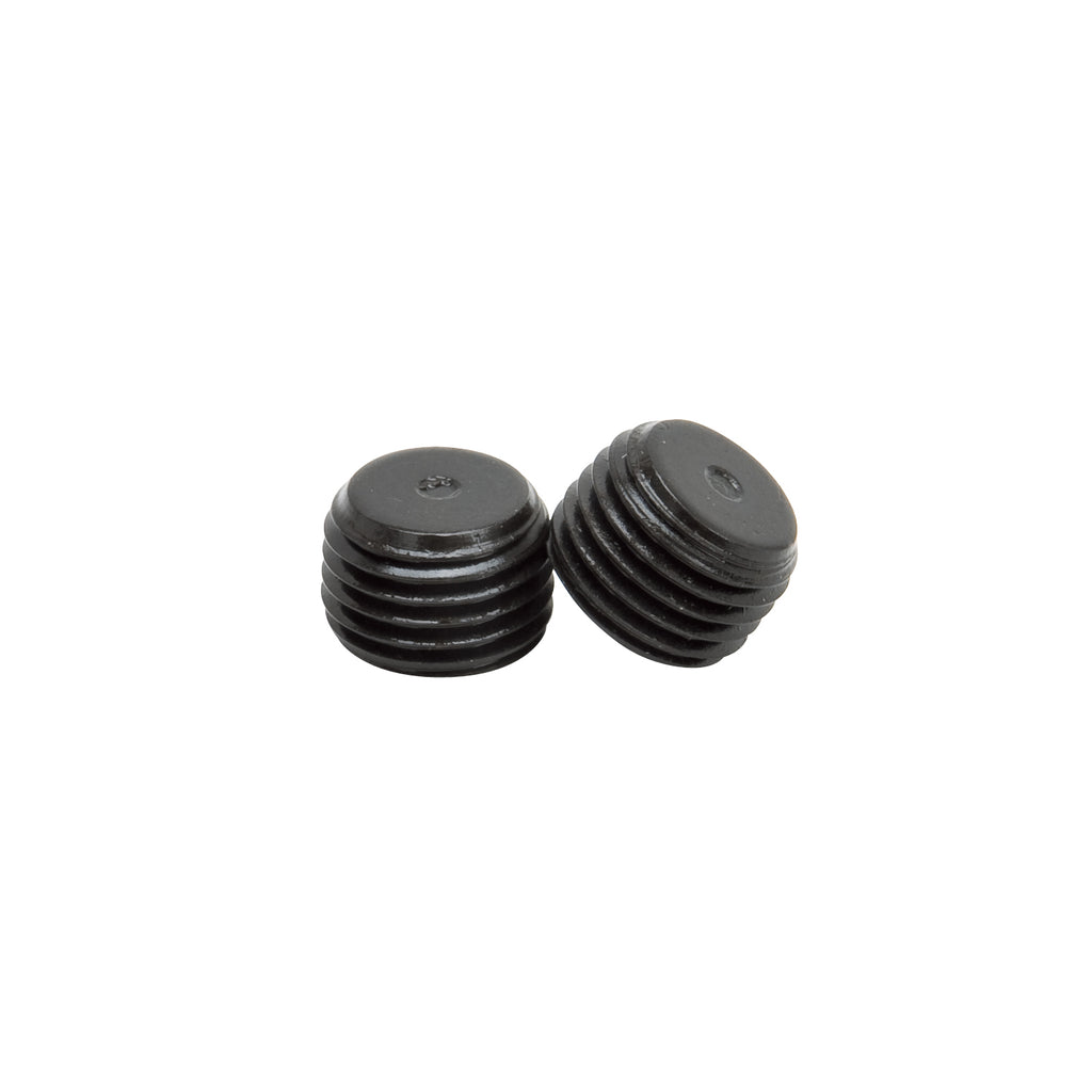 Edelbrock 9128 Socket Head Pipe Plugs in Black Finish - 1/4" NPT (Qty 2)