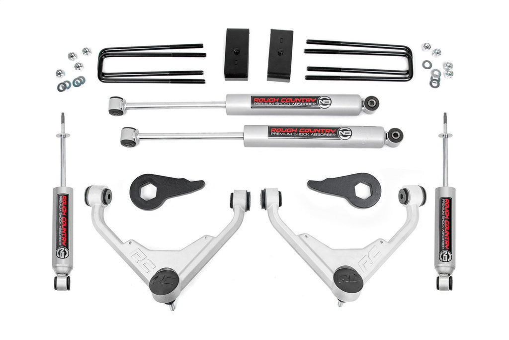 Rough Country 859830 Suspension Lift Kit w/Shocks for Select Chevrolet Silverado 2500, Chevrolet Silverado HD, Chevrolet Silverado HD Classic, Chevrolet Suburban 2500, GMC Sierra 2500, GMC Sierra HD, GMC Sierra HD Classic, GMC Yukon XL