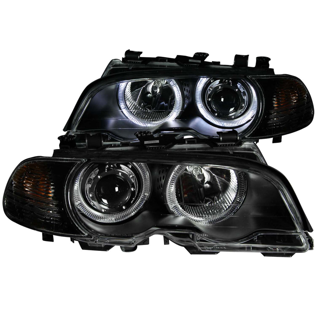 0104-Bmw-3-Series-E46(M3)Projector-WHalo-Black-Clear-WAmber-Headlights-DrivePass
