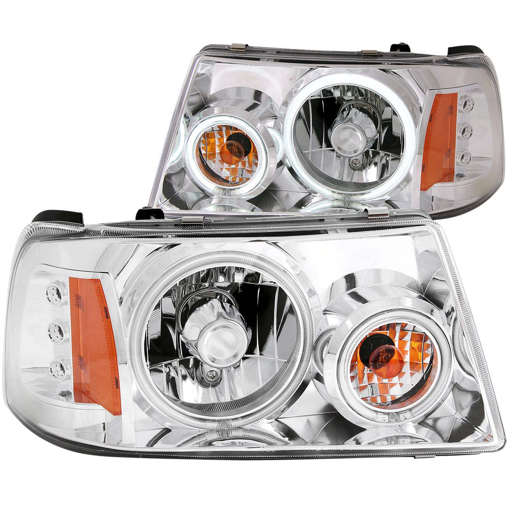 0111-Ranger-1-Pc.-Projector-Halo-Chrome-Clear-Amber(Ccfl)Headlights-DrivePass