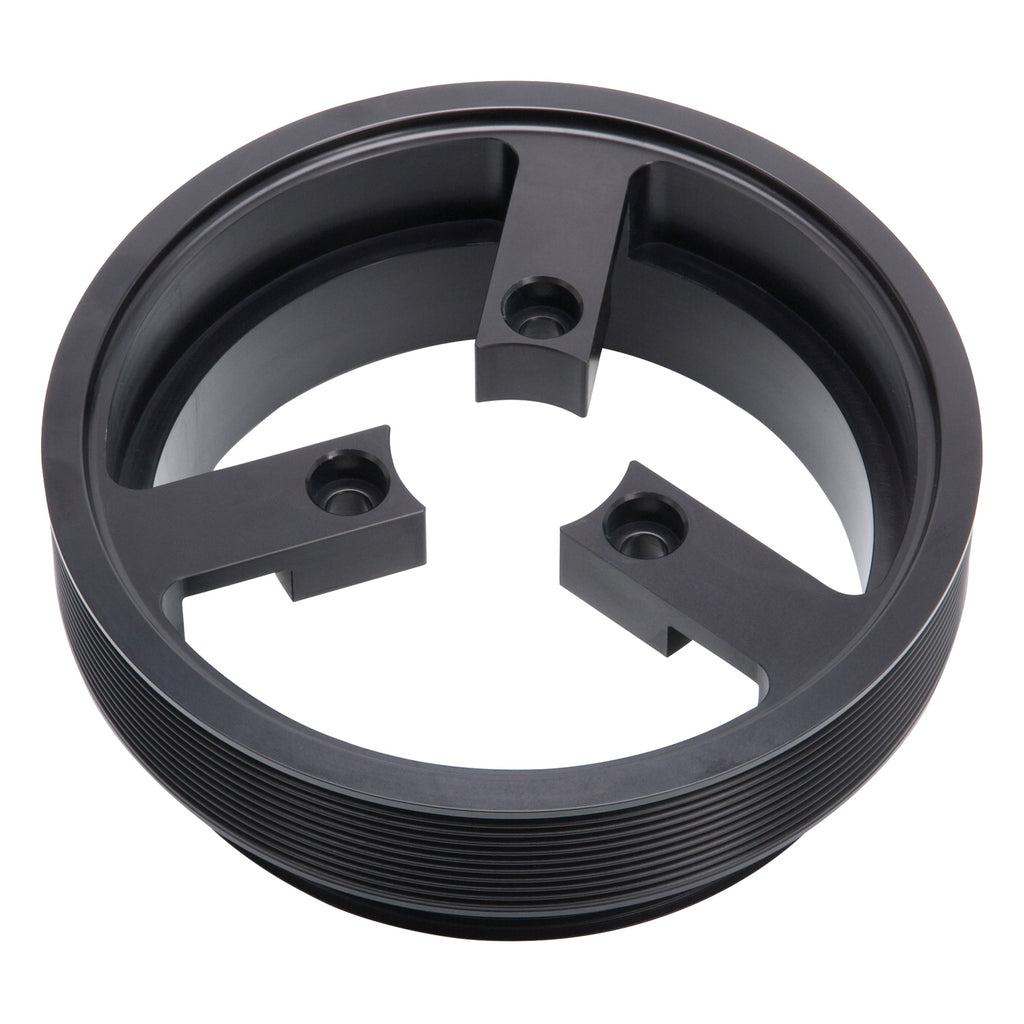 Edelbrock 15815 15% Overdrive Crank Pulley for 2014-19 C7 Corvette E-Force Supercharger Systems for Select Chevrolet Corvette