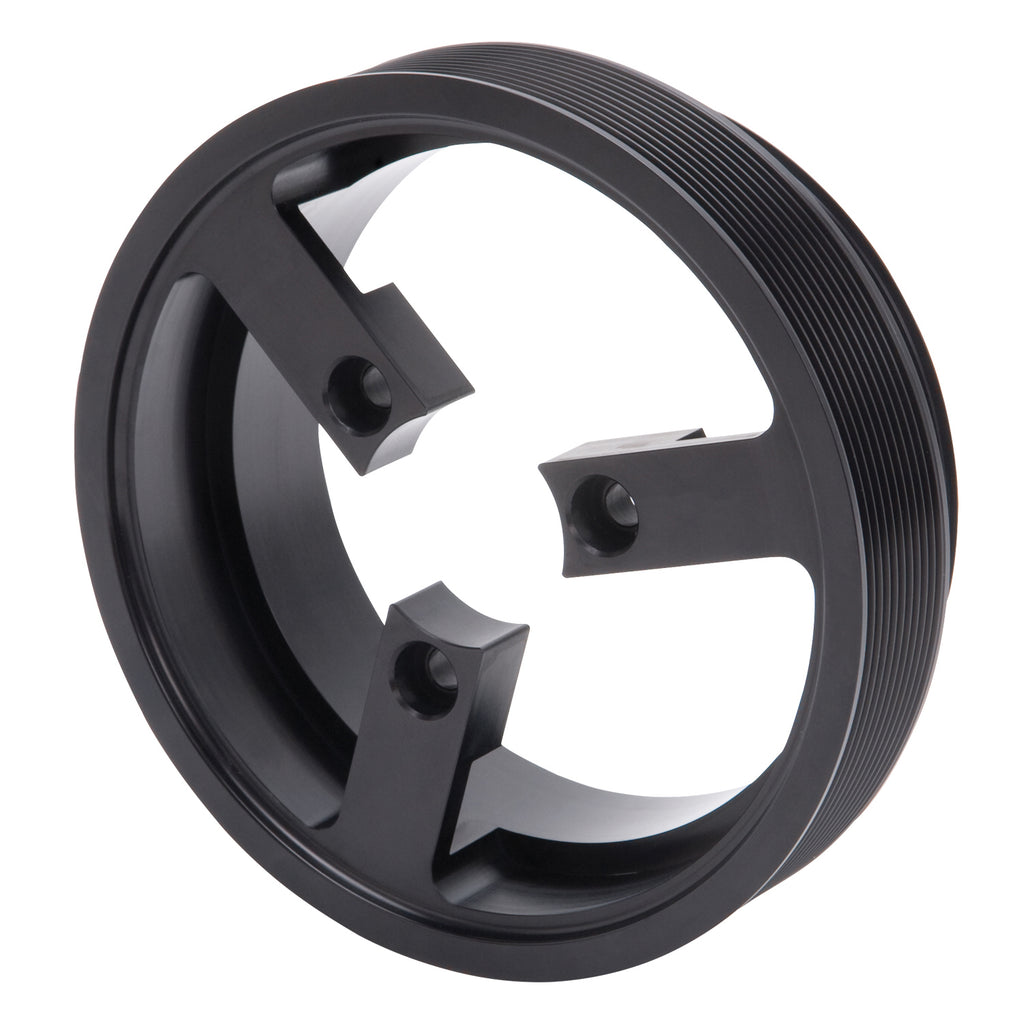 Edelbrock 15815 15% Overdrive Crank Pulley for 2014-19 C7 Corvette E-Force Supercharger Systems for Select Chevrolet Corvette