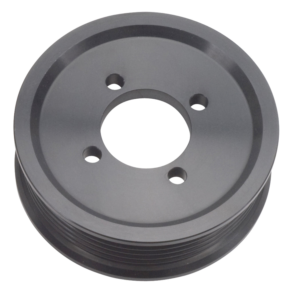 Edelbrock 15820 3.50" 6-Rib E-Force S/C Pulley in Black Finish for Stage 3 - Pro Tuner System