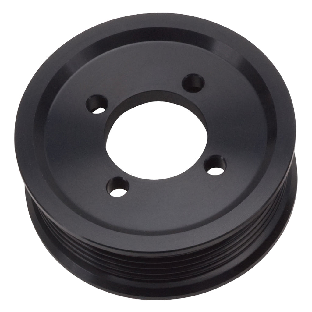 Edelbrock 15821 3.25" 6-Rib E-Force S/C Pulley in Black Finish for Stage 3 - Pro Tuner System