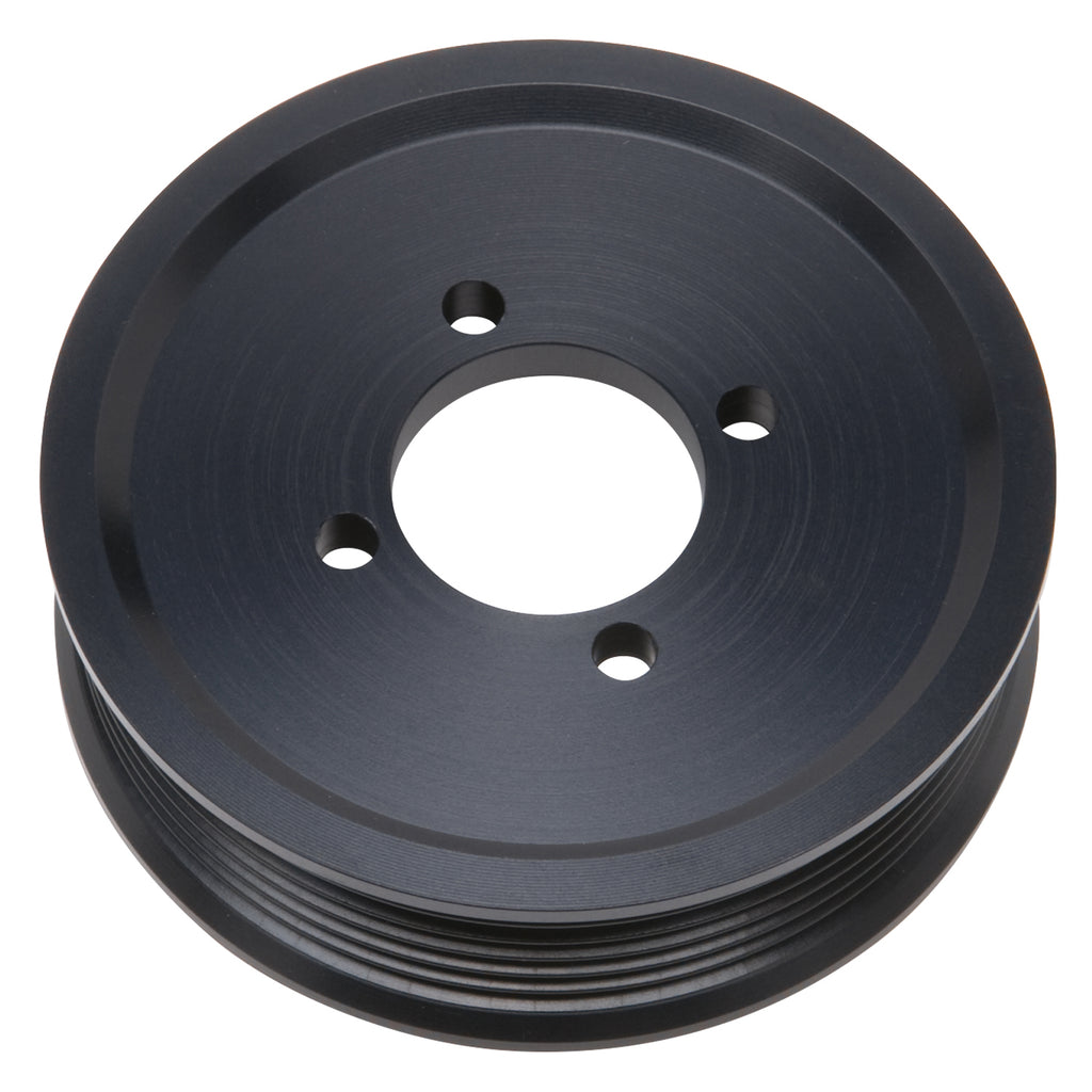 Edelbrock 15824 3.875" 6-Rib E-Force S/C Pulley in Black Finish for Stage 3 - Pro Tuner System