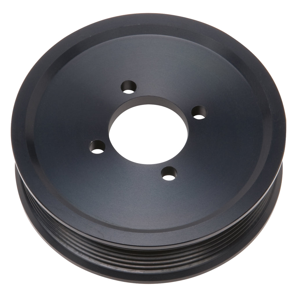 Edelbrock 15826 4.125" 6-Rib E-Force S/C Pulley in Black Finish for Stage 3 - Pro Tuner System