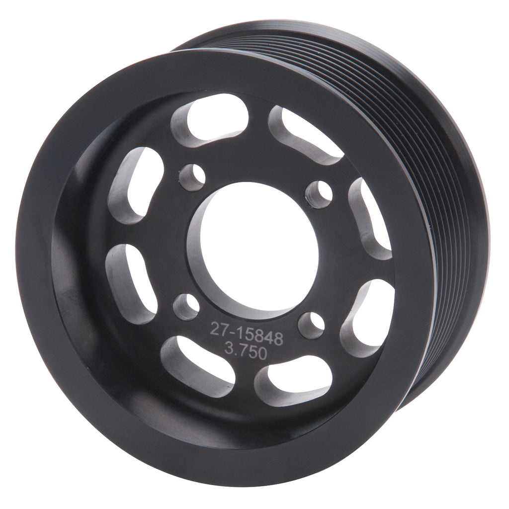 Edelbrock 15848 3.75" 10-Rib E-Force S/C Pulley in Black Finish for Enforcer Systems