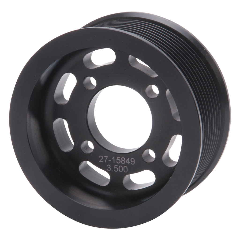 Edelbrock 15849 3.50" 10-Rib E-Force S/C Pulley in Black Finish for Enforcer Systems