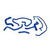 Mishimoto MMHOSE-SVT-02BL Ford Focus SVT Silicone Hose Kit, 2002-2004, Blue