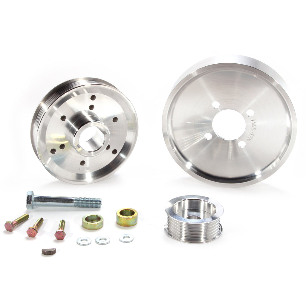 02-04-Mustang-4.6-Gt-Underdrive-Pulley-Kit---Lightweight-Cnc-Billet-Aluminum-(3Pc)