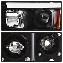 Load image into Gallery viewer, 02-05-Dodge-Ram-1500-Light-Bar-Projector-Headlights---Black-(Pro-Yd-Dr02v2-Lb-Bk)