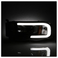 02-05-Dodge-Ram-1500-Light-Bar-Projector-Headlights---Black-(Pro-Yd-Dr02v2-Lb-Bk)