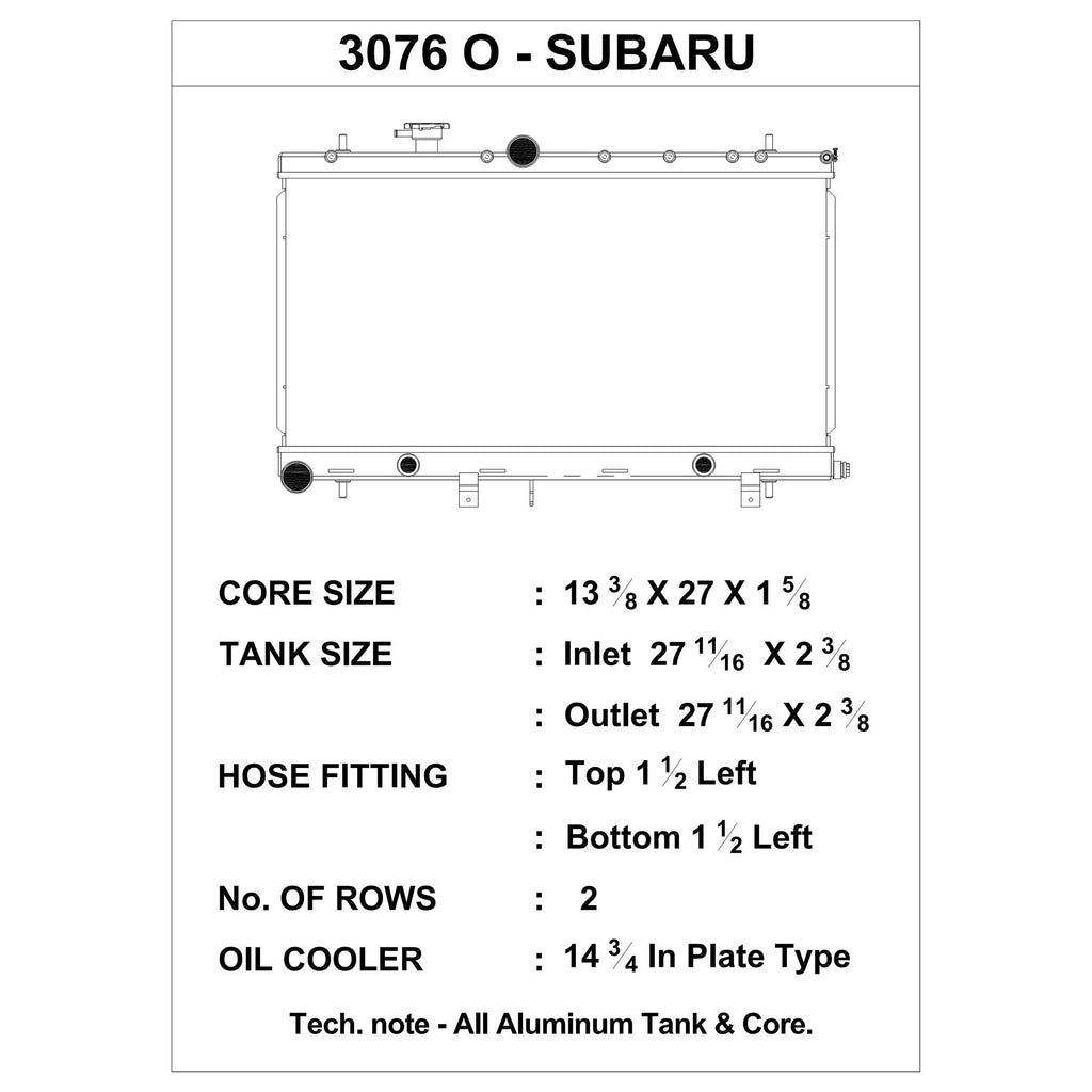 02-07-Impreza-WrxSti-All-Aluminum-Radiator---W-Built-In-Oil-Cooler