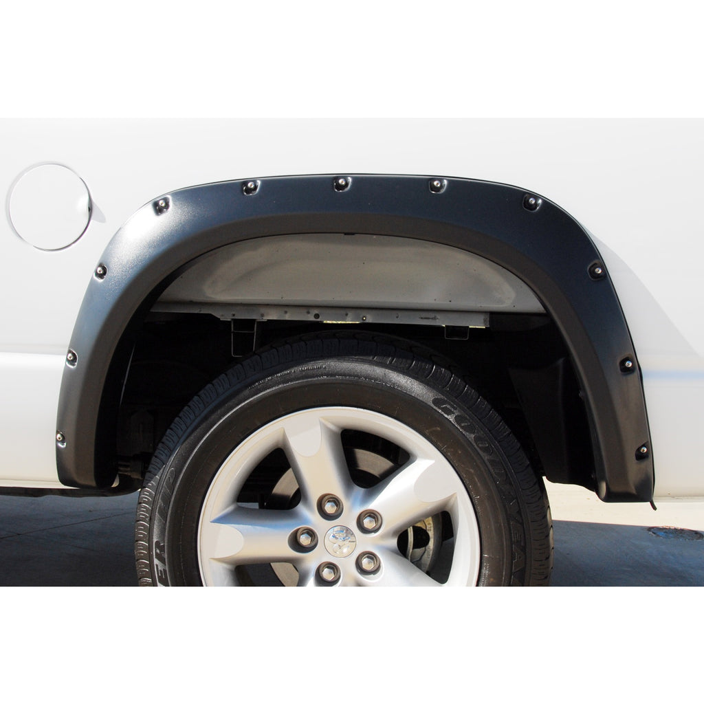 02-08-Dodge-Ram-1500-Rx-Rivet-Style-Smooth-Elite-Series-Fender-Flares---Black-(2-Pc.)