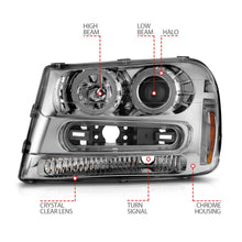 Load image into Gallery viewer, 02-09-Chevrolet-Trailblazer-Projector-Headlights-W-Halo-Chrome-Housing-(Non-Lt-Models)