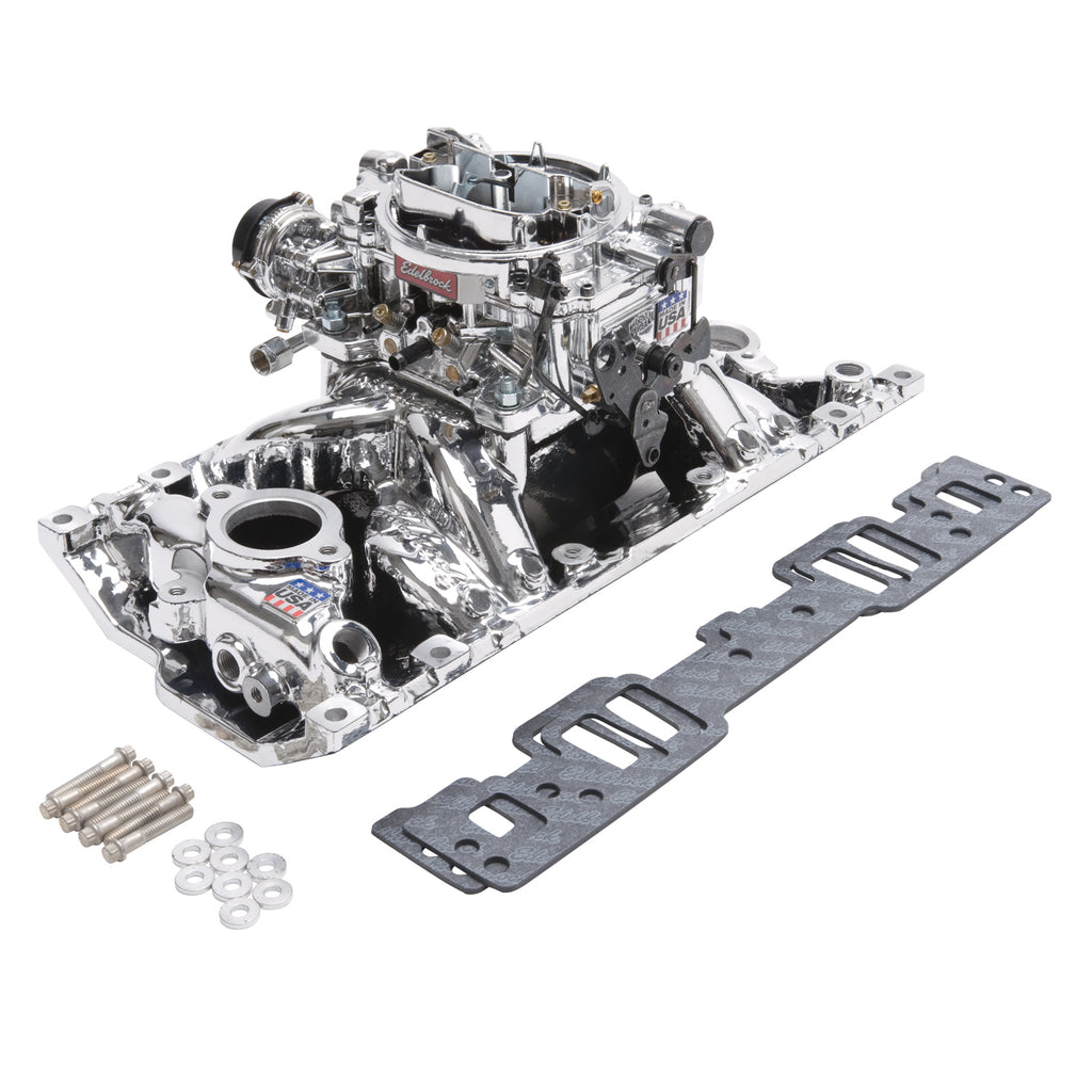 Edelbrock 20294 Engine Intake Manifold / Carburetor Kit for Select Chevrolet Avalanche, Chevrolet Avalanche 1500, Chevrolet C1500, Chevrolet C1500 Suburban, Chevrolet C2500, Chevrolet C2500 Suburban, Chevrolet C3500, Chevrolet Caprice, Chevrolet Cargo