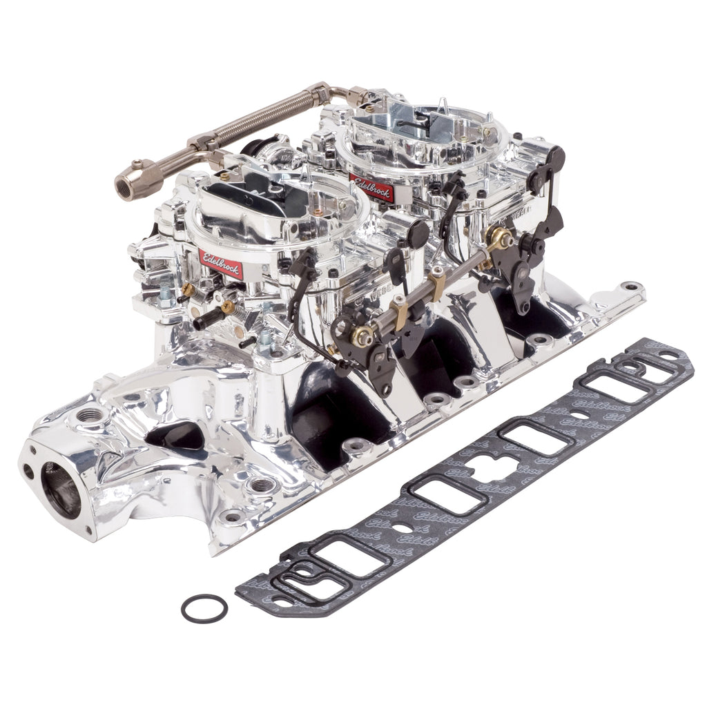 Edelbrock 20354 Engine Intake Manifold / Carburetor Kit for Select Ford 300, Ford B-100, Ford B-150, Ford B-200, Ford B-200 Panel, Ford Bronco, Ford Cougar, Ford Country Sedan, Ford Country Squire, Ford Crown Victoria, Ford Custom, Ford Custom 500, Ford